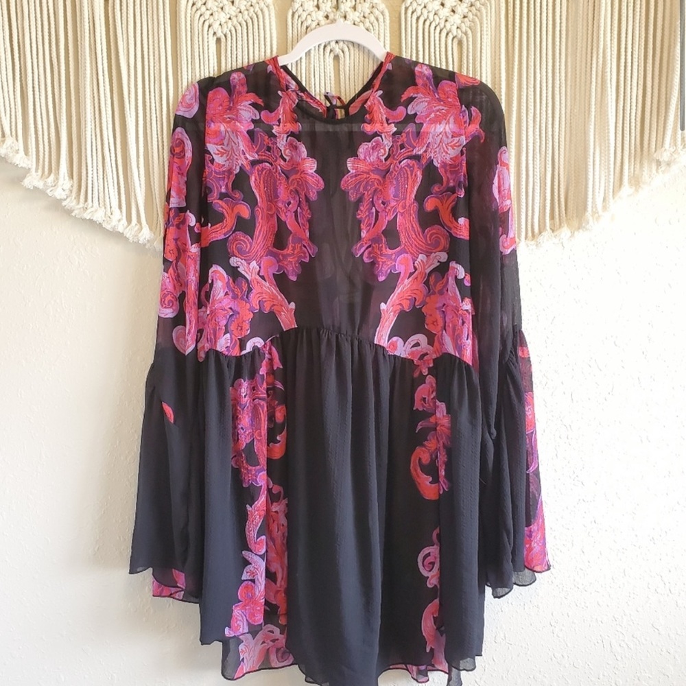 FREE PEOPLE Intimately Floral Sheer Tunic Dress